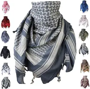 China factory wholesale soft comfort thickened 100% cotton tactical desert scarf Arabic scarf wrap