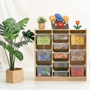 Meuble de rangement moderne à 11 plateaux grande capacité pour écoles et établissements préscolaires - Meilleures ventes - Product Image 1