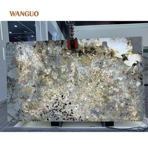 แผ่นหินอ่อนสุนัขจิ้งจอกหิมะภูเขาหิมะที่ทันสมัยพื้นผิวขัดเงาสำหรับตกแต่งบ้านและโรงแรม - Product Image 3