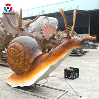 Statue d'escargot animatronique interactive pour parc à thème, animal mécanique étanche pour la décoration d'événements