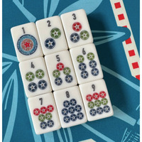 Jeu de Mahjong Heron de Marcelle Swider Szurley, tuiles de Mahjong américaines en acrylique, thème faune, motif serpent blanc pur, pour le divertissement