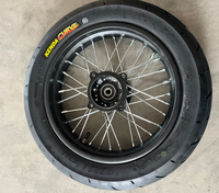 Roues Supermoto avant/arrière de 12 pouces avec pignons et pneus 110/70-12 & 120/70-12 pour kit de mise à niveau de vélo électrique