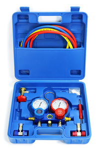 Jauge de réfrigération de climatisation automatique Fluoromètre haute pression Compteur R22 R134a R404 <span class=keywords><strong>R32</strong></span> Outils de diagnostic en laiton en aluminium pour - Product Image 3