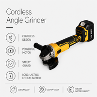 Meuleuse d'angle sans fil rechargeable 125 mm 20 V sans balais pour la découpe de métaux, outil de polissage et de décapage de rouille pour atelier industriel