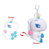 Porte-clés en peluche personnalisé, nouveau design, forme de poupée de dessin animé, mignon et tendance, avec logo, peluche douce, personnalisable