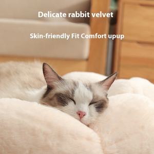 Luxury Designer and Dog <b>Bed</b> Cozy Velvet and Oxford Fabric with Flower Heating Wholesale Pet <b>Beds</b> - Product Image 5