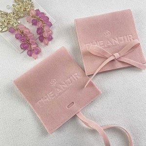 Rings Jewelry Top Factory Custom logo Velvet <b>Watch</b> Pouch Bag Microfiber Suede Jewelry Packaging Bag Pouch for Jewelry Display - Product Image 2