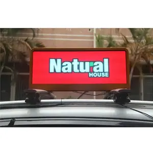 3G 4G WiFi publicidad de coches señal digital tamaño personalizado HD doble cara taxi techo pantalla led