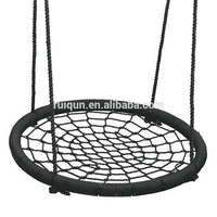 Ensemble de balançoire en toile d'araignée pour enfants de 100 cm de diamètre intérieur/extérieur aire de jeux pour jardin maison-matériau en acier métallique durable