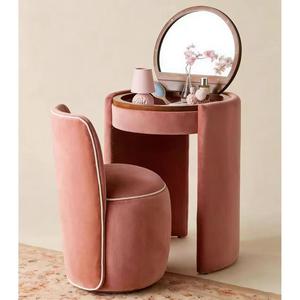 Tocador Moderno Minimalista de <span class=keywords><strong>Madera</strong></span> Maciza con Espejo Abatible y Almacenamiento, Ecológico, para Dormitorio u Hotel, Set de Maquillaje - Product Image 5