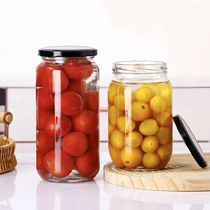 Bán Buôn Chất Lượng Cao Rộng Miệng Vòng <span class=keywords><strong>Glass</strong></span> Sauce Jar 190Ml 250Ml 350Ml 500Ml Lọ Thủy Tinh Cho Mật Ong Dưa Chua Lọ Có Nắp Đậy - Product Image 4