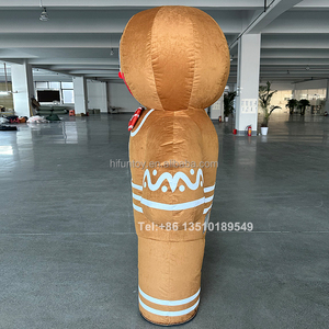 Funtoys personalizado inflable pan de jengibre Gingersnap hombre amarillo mascota disfraz Navidad Cosplay Mascotte Halloween para adultos 2/2, 6m - Product Image 2