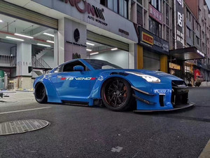 Kit carrosserie style LB en fibre de carbone pour Nissan GTR 2ème génération : pare-chocs, jupes latérales, extensions d'ailes, capot, spoiler – Amélioration - Product Image 6