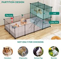 Cage Modulable en Treillis Métallique pour Cochon d'Inde et Hamster, Fabrication Directe Usine, Enclos Métallique DIY pour Rongeurs