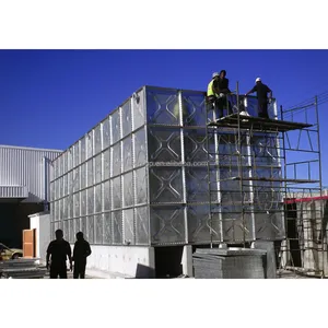 Réservoirs de stockage d'eau galvanisés plongés à chaud d'usine pour le feu 1000 2000 réservoir HDG en acier pressé de 5000 gallons