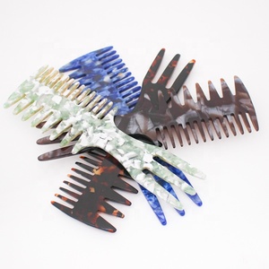 CANYUAN Peigne pour homme Marque privée Peigne à <span class=keywords><strong>fourche</strong></span> multifonctionnel Peignes lisses en acétate de cellulose - Product Image 5