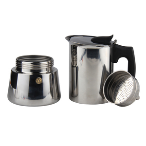 <span class=keywords><strong>Cafetera</strong></span> Espresso de Acero Inoxidable con Válvula de Seguridad, <span class=keywords><strong>Cafetera</strong></span> <span class=keywords><strong>Italiana</strong></span> Moka para Inducción, Gas y Eléctrica - Product Image 3