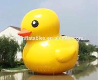 Canard jaune flottant gonflable de grande taille, canard de dessin animé gonflable promotionnel pour l'eau