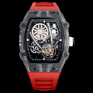 Reloj Mecánico de Última Generación, Edición Limitada Global, Esfera Abierta en Forma de Barril, Reloj Tourbillon Mecánico Ultraligero - Product Image 1