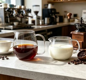 Carafe en verre borosilicate de haute qualité, pichet en verre transparent avec poignée et <span class=keywords><strong>bec</strong></span> verseur, tasse résistante à la chaleur pour le thé, le café et les boissons froides - Product Image 5