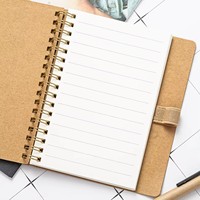 Bloc-notes en papier kraft personnalisé avec stylo, notes adhésives, bloc-notes en papier kraft écologique, mini bloc-notes, petits blocs-notes, bloc-notes personnalisé avec stylo