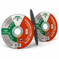 Disque abrasif CUSTO 4 1/2 pouces, disque de coupe fin pour métal et acier inoxydable, professionnel, coupe rapide, liaison en résine, épaisseur 1,2 mm