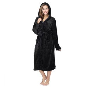 Unisex Coral Fleece Pluffy Velours Bademantel XL Größe Soft Touch Benutzer definiertes Logo <span class=keywords><strong>OEM</strong></span> <span class=keywords><strong>ODM</strong></span> Thermal Spa Robe Set für Zuhause Herbst Frühling - Product Image 5