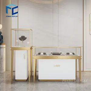 Vetrina personalizzata vetrina vetrina vendita al dettaglio negozio di gioielli Watech con luce a Led