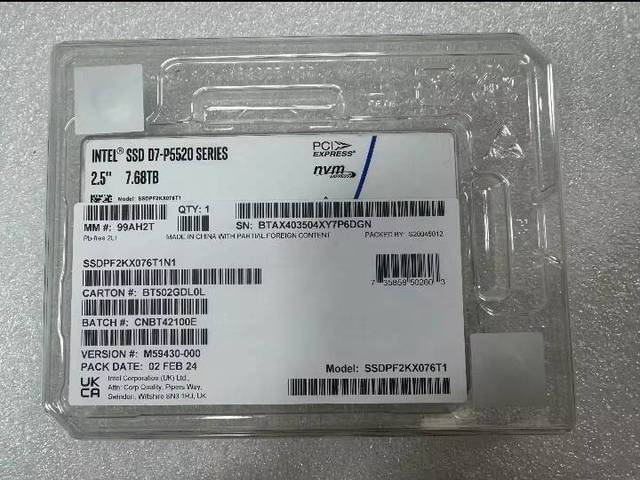 Intel D7-P5520 7.68TB U.2 NVMe PCIe Gen4 2.5" Internal Metal Shell Enterprise SSD Server Solid State Drive SSDPF2KX076T1N1