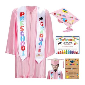 Robe de graduation tricotée pour enfants, ensemble de costumes de performance pour l'école primaire, en fibre de polyester, collection Printemps 2026, direct usine - Product Image 2