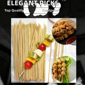 Xiên tre thủ công tốt nhất cho trang trí tiệc thanh lịch để nướng trái cây marshmallows than BBQ thiết kế thanh độc đáo - Product Image 3