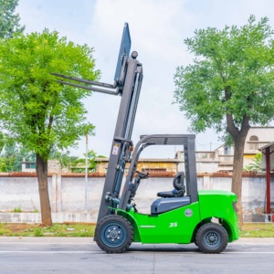 Chariot élévateur à quatre roues à énergie lithium écologique 3,5t, livraison gratuite avec système hydraulique complet - Product Image 4