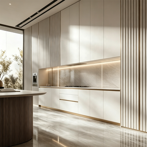 Gabinetes de <span class=keywords><strong>Cocina</strong></span> Modernos de Foshan, Gabinetes Modulares Blancos, Gabinetes de <span class=keywords><strong>Cocina</strong></span> Listos para Armar, Gabinetes Lacados, Laminados, Personalizados de Fábrica - Product Image 2