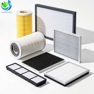 Kit de filtres à air domestiques multi-types : filtre HEPA H13/H14 rond, préfiltre carré, filtre à charbon actif – Remplacement tout-en-un - Product Image 1