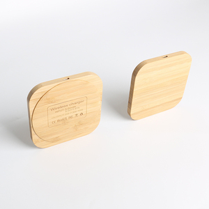 Wooden Base Led <b>Wireless</b> Charger Portable Fast Charging Mobile Phone Charging Station With Indicator <b>Lamp</b> - Product Image 3