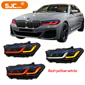 Fari anteriori a tre colori SJC Auto per BMW Serie 5 G30 G38 M5 CS LCI 21-23, luci LED gialle, bianche e rosse, Plug & Play - Product Image 1