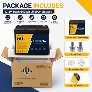Batterie LiFePO4 12,8 V 50 Ah à décharge profonde pour camping-car, camping et stockage solaire avec BMS - Product Image 6
