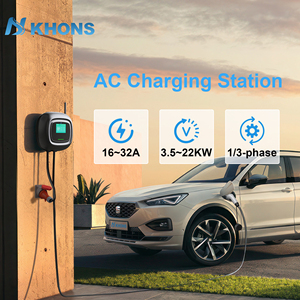 KHONS <span class=keywords><strong>22KW</strong></span> Nouvelle borne de recharge pour voiture électrique AC GBT 3 phases 32A OCPP, station de recharge murale - Product Image 2