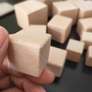 Unfinished Solid Natural <strong>Wooden</strong> Square <strong>Block</strong> Cubes For Home Decor Custom Engraved Children Toys - Product Image 5