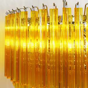 <span class=keywords><strong>Lustre</strong></span> de Plafond <span class=keywords><strong>Vintage</strong></span> en Verre de <span class=keywords><strong>Murano</strong></span> Jaune Rond Personnalisé pour Salon Salle à Manger Décoratif - Product Image 5