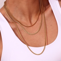 Dreamshow Collier minimaliste en acier inoxydable avec chaîne queue de renard, plaqué or PVD, bijou de corps