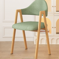 Chaises de salle à manger STG modernes et simples en tissu avec pieds en métal couleur noyer brun, avec dossier, pour l'extérieur, le jardin, la villa, meubles de jardin