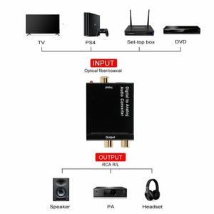 Convertisseur audio numérique vers analogique coaxial optique 3.5mm DAC adaptateur numérique SPDIF <span class=keywords><strong>Toslink</strong></span> vers audio stéréo analogique L/R - Product Image 5