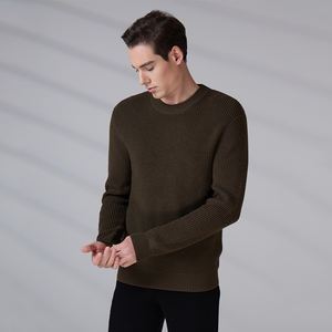 Suéter Personalizado de Manga Larga para Hombre, Tejido en Lana Merino 100%, Jersey de Invierno con Logotipo Bordado Vintage - Product Image 3