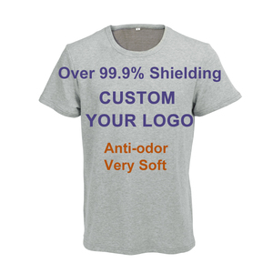 Logo personnalisé protection Emf Blindage Bloquant Hommes t-shirt Avec Fibre Argent Pur - Product Image 1