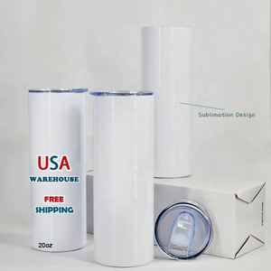 Hot Selling US Free Shipping Custom 20oz Stainless Steel Insulated <b>Water</b> <b>Bottles</b> Sublimation <b>Blanks</b> Tumblers Straight - Product Image 1