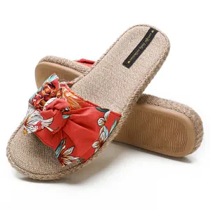 CORIFEI Frauen bequeme Kork Hawaiian Bohemia Floral House Slide Arch Support Frauen Hausschuhe