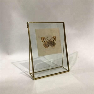 Vintage Rustic <strong>Double</strong> Sided Glass Copper Metal Picture <strong>Photo</strong> <strong>Frame</strong> for Home Deco - Product Image 1