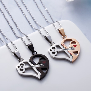<span class=keywords><strong>Regalo</strong></span> di San Valentino <span class=keywords><strong>per</strong></span> Innamorati, Collana Romantica con Ciondolo a Mezzo Cuore e Chiave Abbinata in Acciaio Inossidabile <span class=keywords><strong>per</strong></span> Coppie - Product Image 6