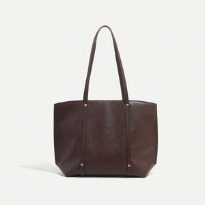 Dropshipping Products 2025 AW Vegan Leather Tote Bag Femmes Spacieux Léger Vintage Shoulder Purse Commute Underarm Bag - Product Image 2